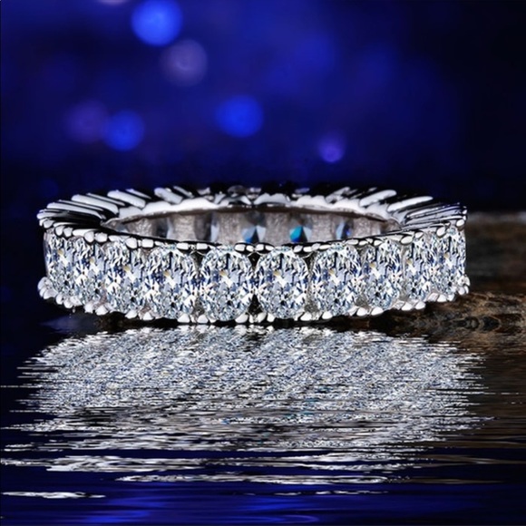 2/$20 Last one! ✨ Silver Sapphire Eternity Band - Picture 3 of 4